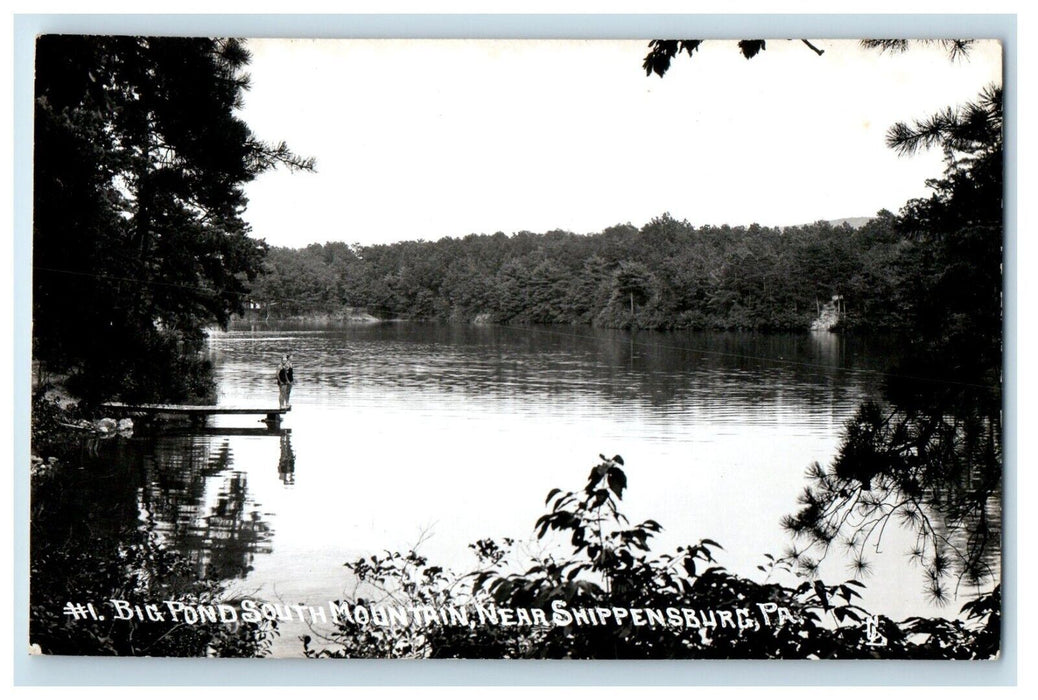 c1950's Big Ponds South Mountain Near Shippensburg PA RPPC Photo Posted Postcard