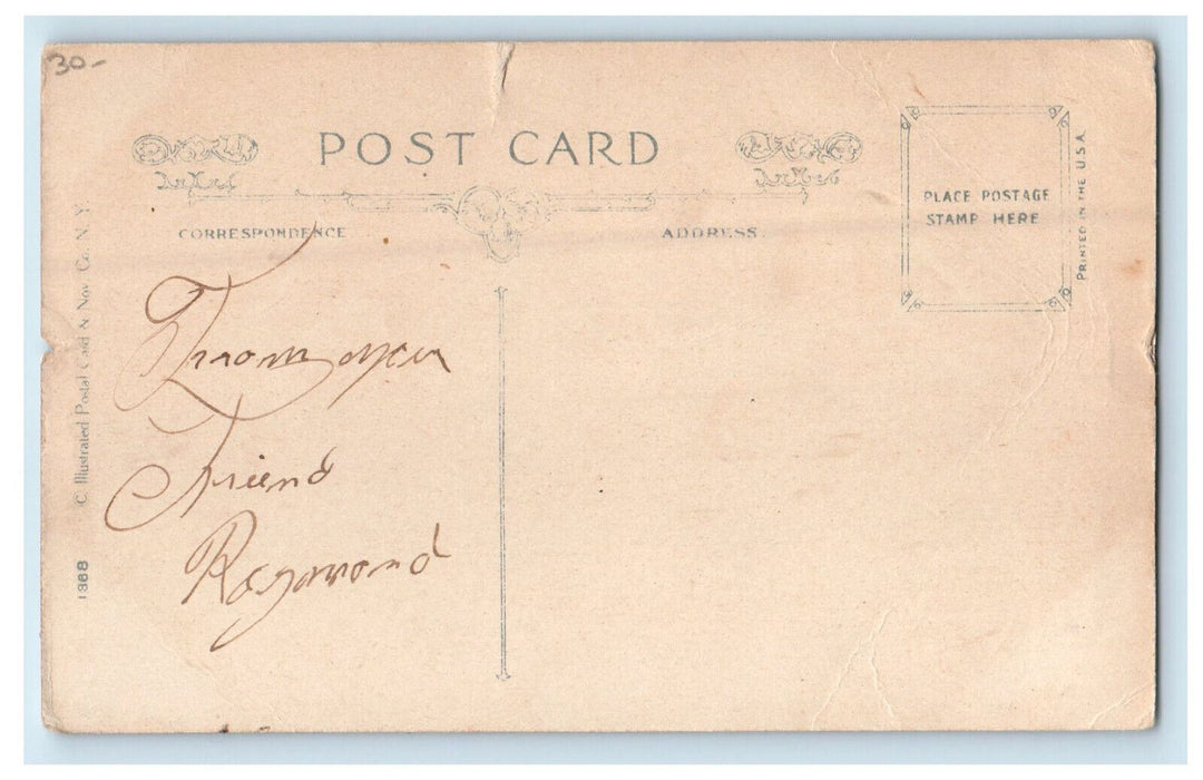 c1910 Greetings from Camp Upton Parting Is Such Sweet Sorrow Postcard