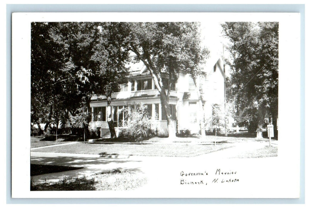 Governor's Mansion House Bismarck North Dakota ND RPPC Photo Unposted Postcard