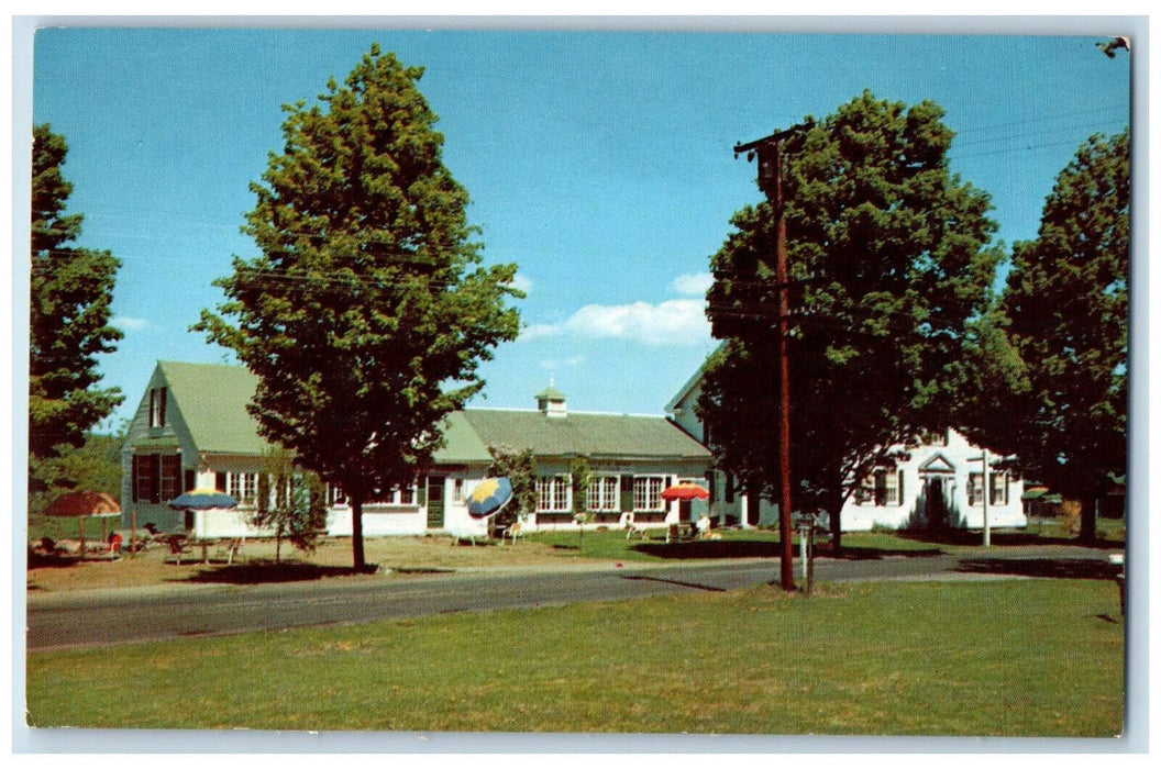 c1950s Indian Shutters-Cabin Court Claremont New Hampshire NH Vintage Postcard