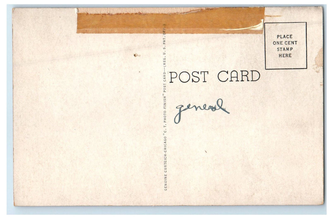 c1940s West Side Square Centerville Iowa IA Unposted Vintage Postcard