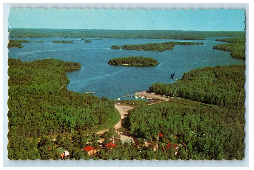 1958 Wickstrom's Camp Lake Despair Landing Fort Frances Ontario CA Postcard