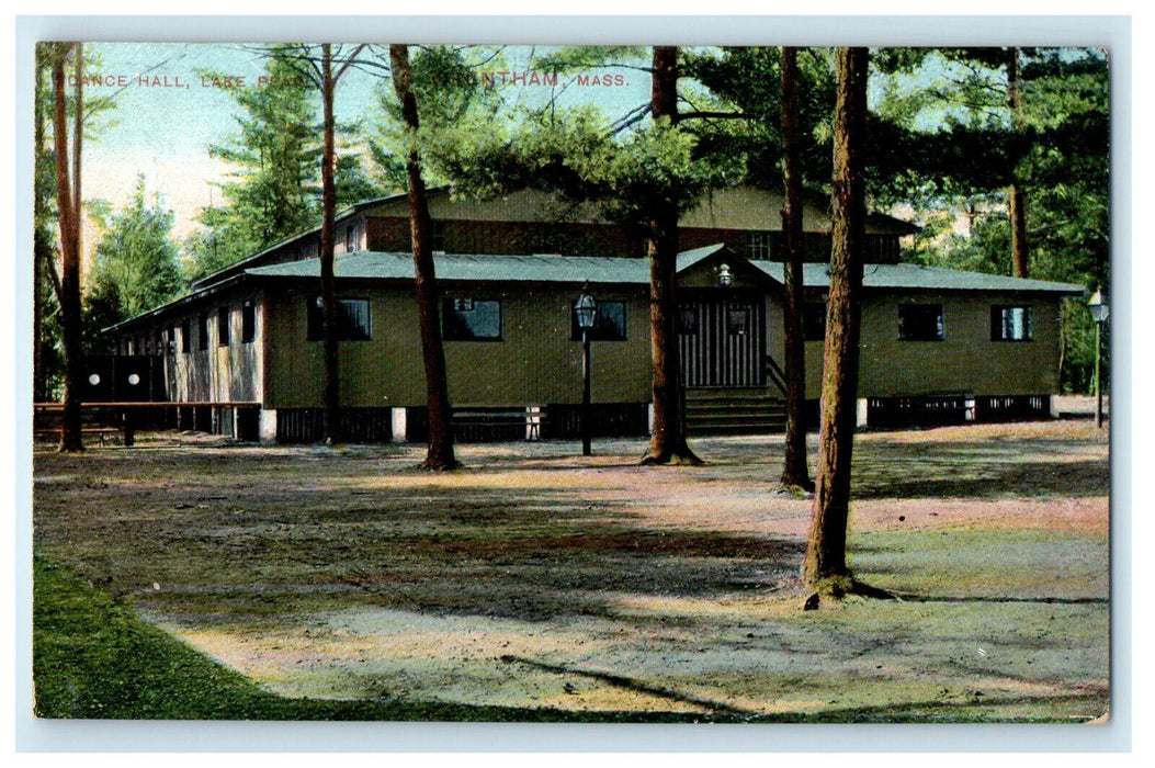 c1910s Dance Hall Lake Pearl, Wrentham Massachusetts MA Unposted Postcard