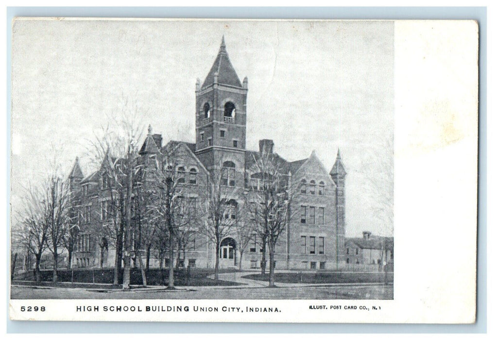 c1905 View Of High School Building Union City Indiana IN Unposted Postcard