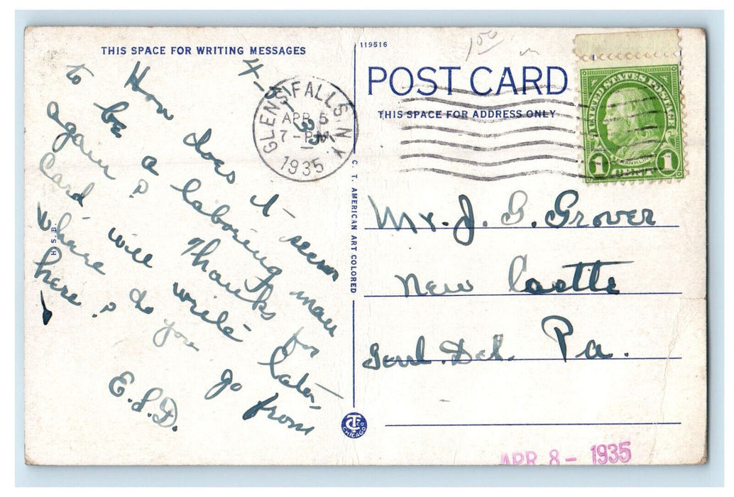 1935 Magnificent New Hostelry Hotel Hussman El Paso Texas TX Postcard