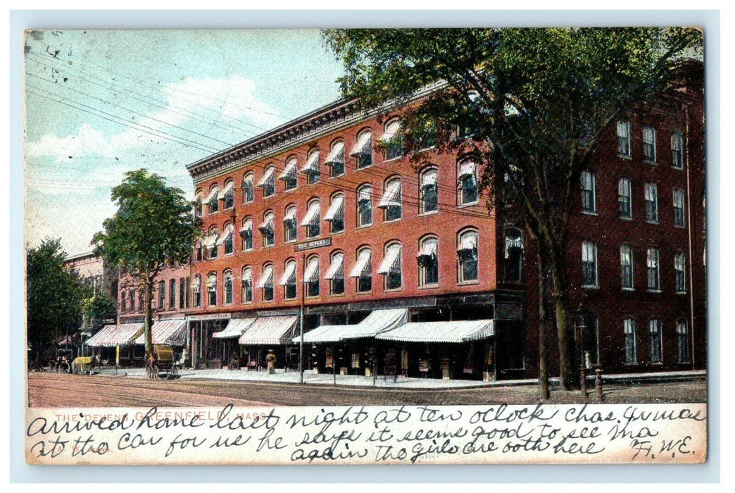 1907 Scene at The Devens Greenfield, Massachusetts MA Posted Postcard