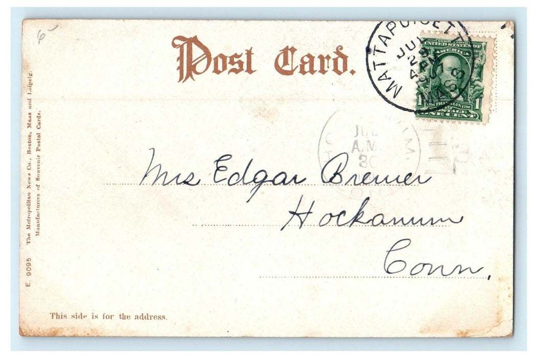 1907 Scene at The Devens Greenfield, Massachusetts MA Posted Postcard