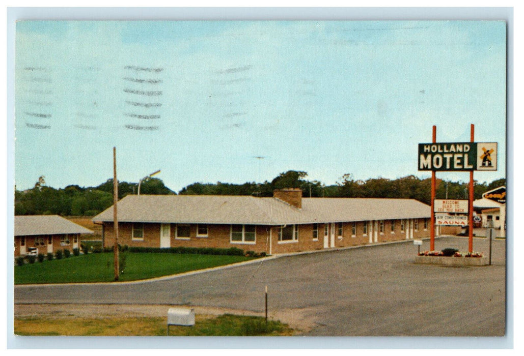 1972 Holland Motel CA Highway 10 East Detroit Lakes Minnesota MN Posted Postcard