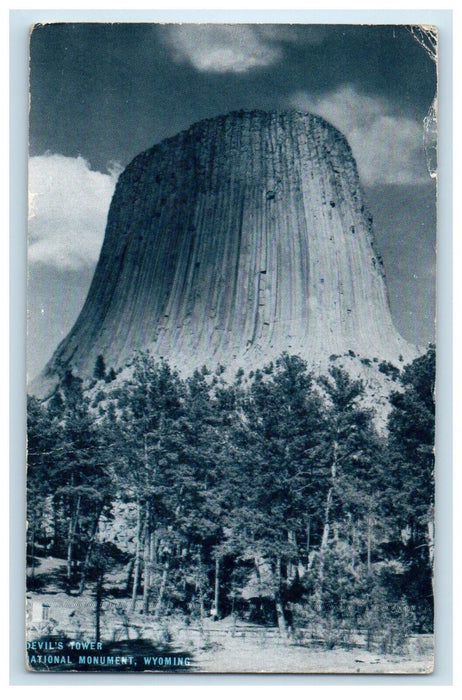 1949 Devil's Tower National Monument Wyoming WY Posted Vintage Postcard