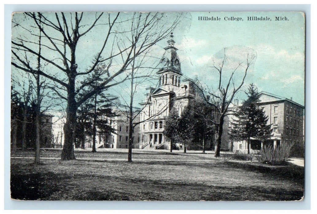 c1910's Hillside College Campus Building Hillside Michigan MI Antique Postcard