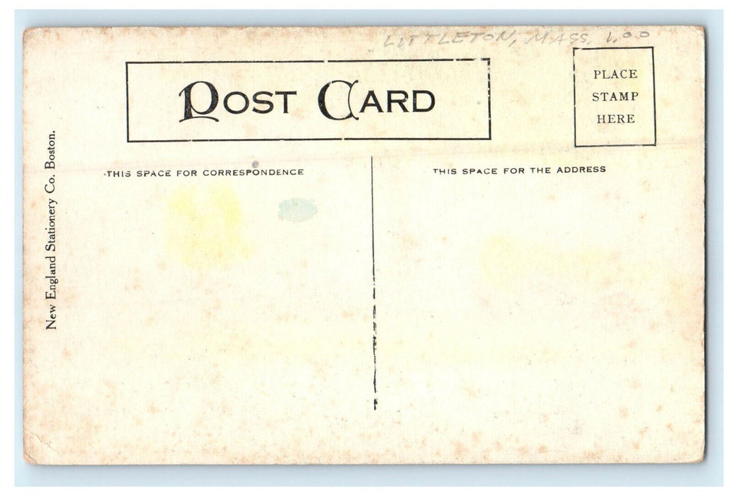 c1910s Residence of PB Priest, Littleton, Massachusetts MA Unposted Postcard
