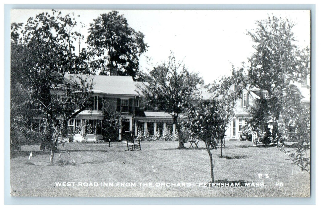 West Road Inn From Orchard Petersham Massachusetts MA RPPC Photo Postcard