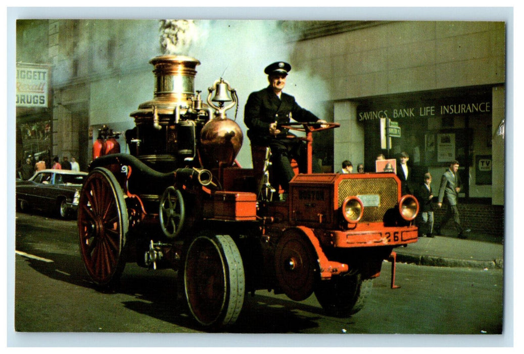 1974 Abe Lincoln Fire Responder Vehicle Boston Massachusetts MA Postcard