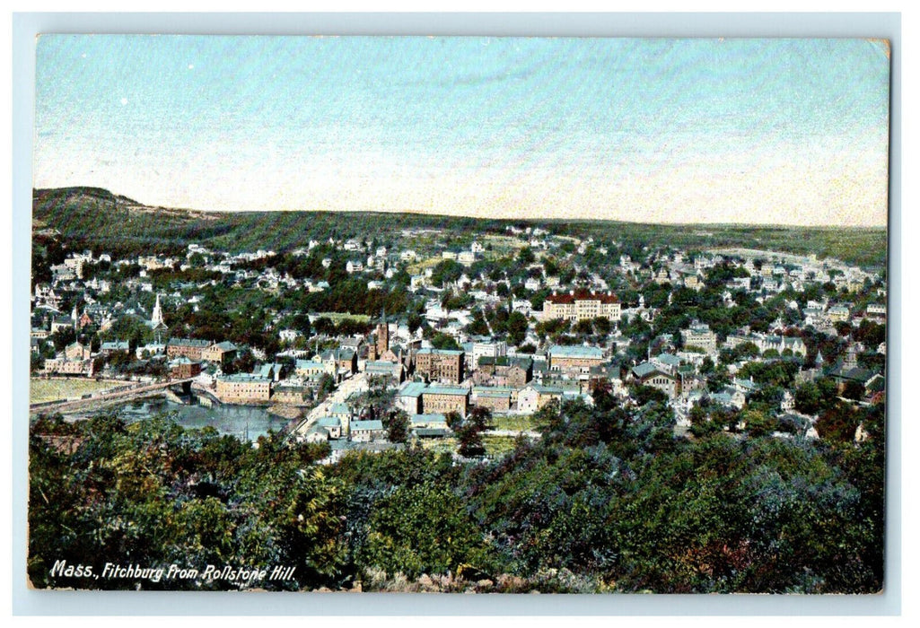 c1906s Fitchburg from Rollstone Hill Massachusetts MA Unposted Antique Postcard