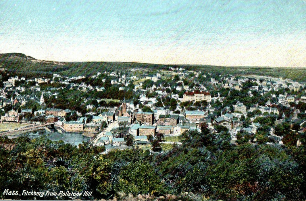 c1906s Fitchburg from Rollstone Hill Massachusetts MA Unposted Antique Postcard