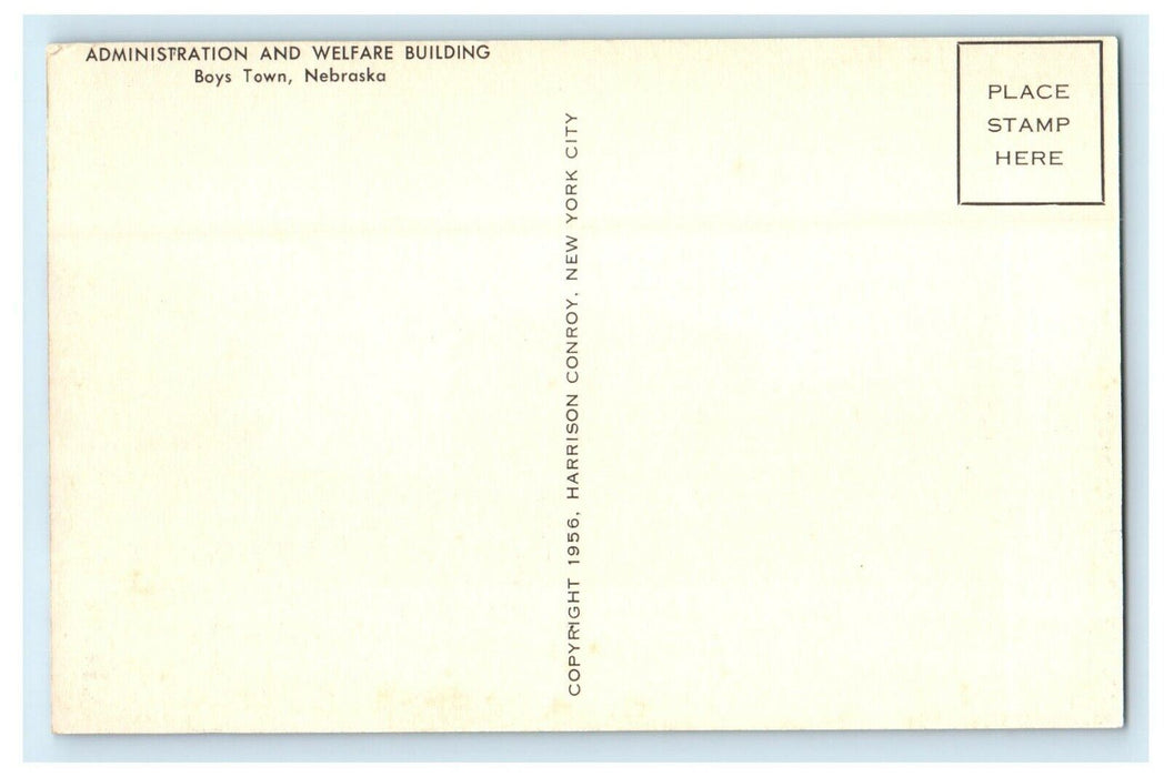View Of Administration And Welfare Building Car Boys Town Nebraska NE Postcard