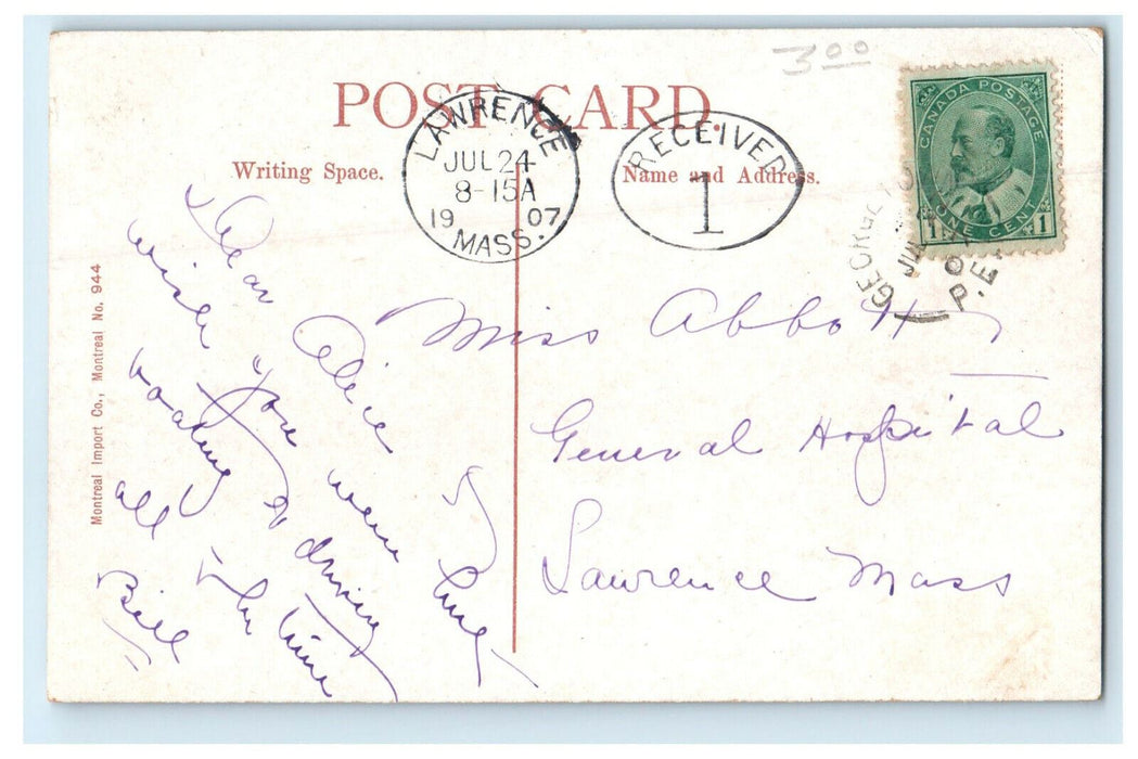 1907 Steamer "Calvin Austin" Eastern S.S. Co St John New Brunswick Postcard