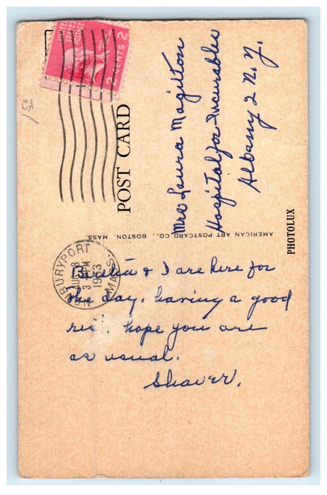 1953 Lord Timothy Dexter Mansion Horse And Buggy Newburyport MA Postcard