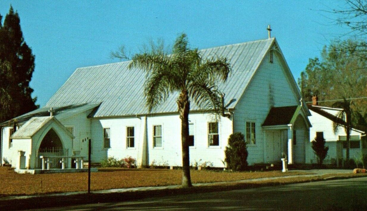 c1950's St. Thomas Aquina's Catholic Church St. Cloud Florida FL Postcard