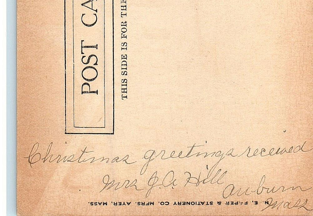 c1906s Stevens Library, Ashburnham Massachusetts MA Posted Antique Postcard
