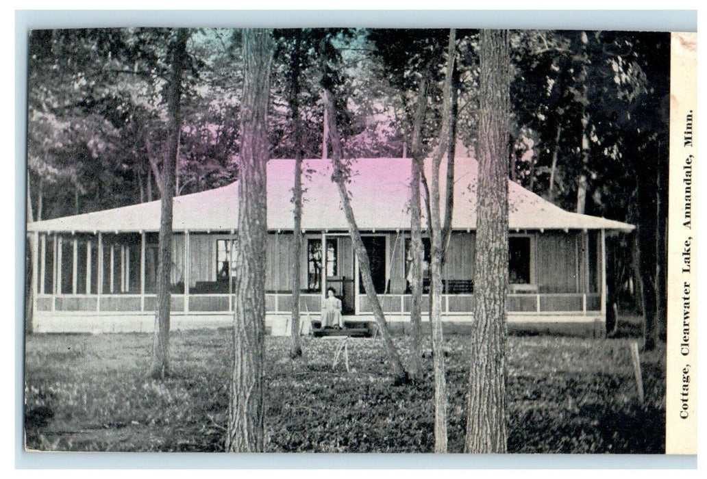 c1910 Cottage Clearwater Lake Annandale Minnesota MN Unposted Antique Postcard