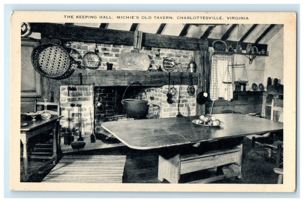 c1940s The Keeping Hall Michie's Old Tavern Charlottesville Virginia VA Postcard