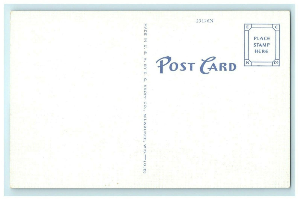 Lincoln Grade School 1937 Dixon Illinois Vintage Antique Postcard