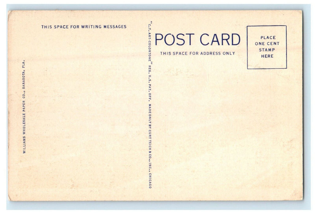 c1930s Sarasota T.C.T. Tourist Park, Sarasota Florida FL Unposted Postcard
