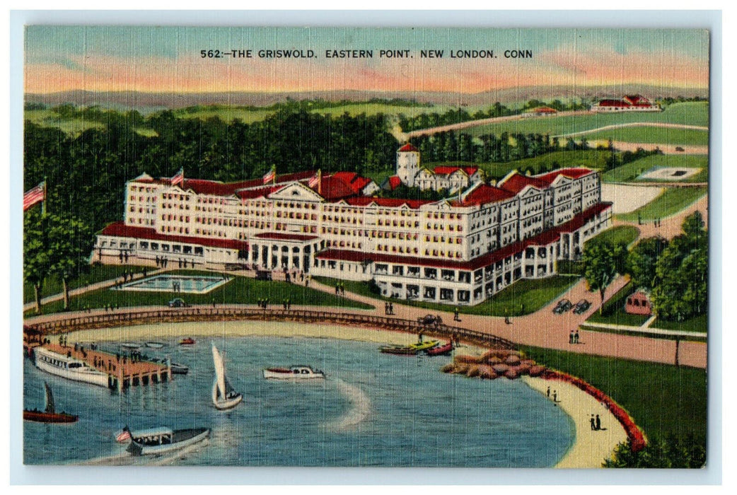 c1940s The Griswold, Eastern Point, New London, Connecticut CT Vintage Postcard