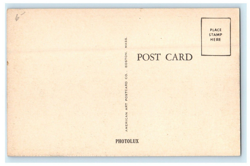 1911 Bacon Free Library, South Natick, Massachusetts MA Antique Postcard