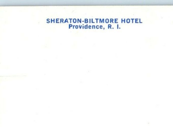 Sheraton Biltmore Hotel Building Street View Providence Rhode Island RI Postcard