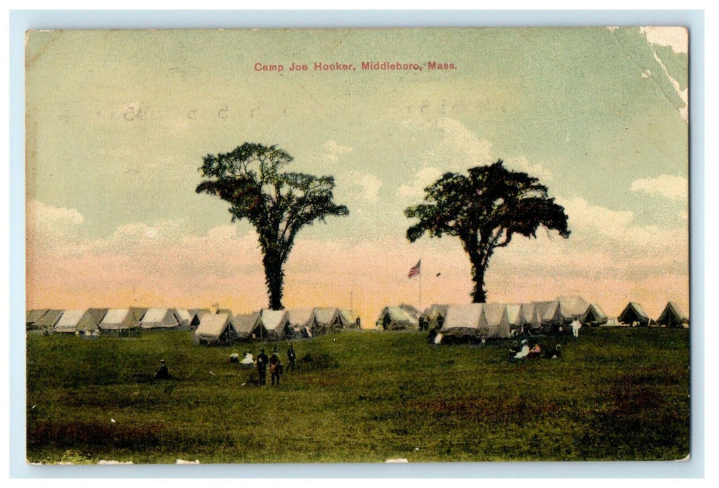 1910 Camp Joe Hooker, Middleboro, Massachusetts MA Antique Postcard