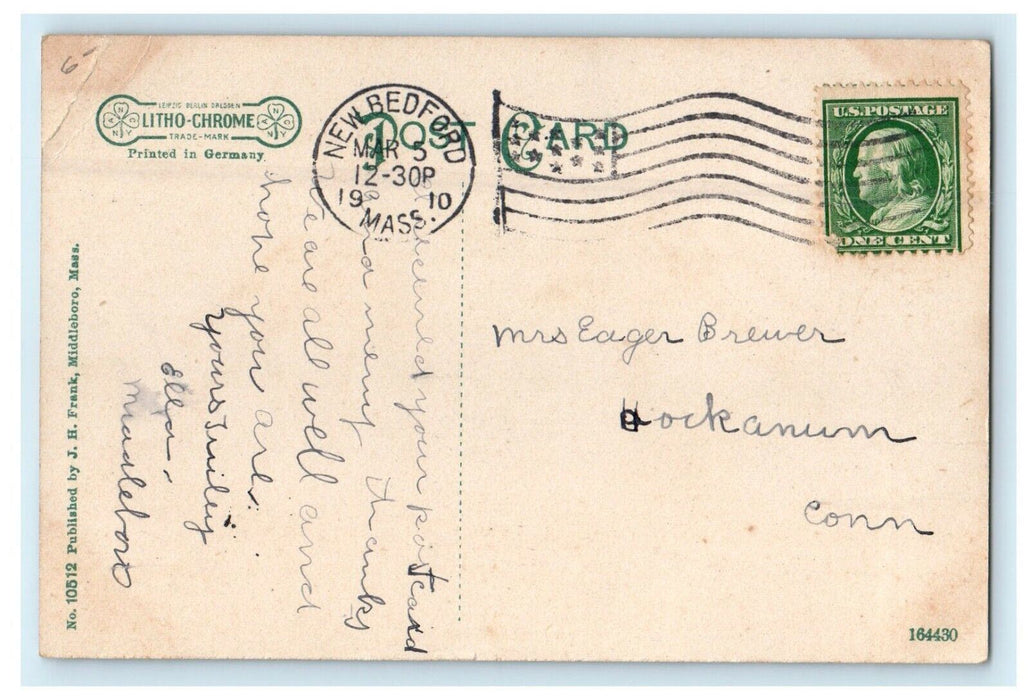 1910 Camp Joe Hooker, Middleboro, Massachusetts MA Antique Postcard
