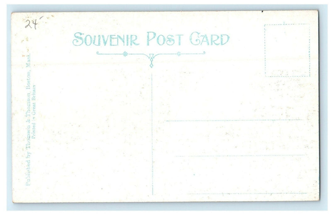 1909 Custom House and Lower Square, Nantucket Massachusetts MA Postcard