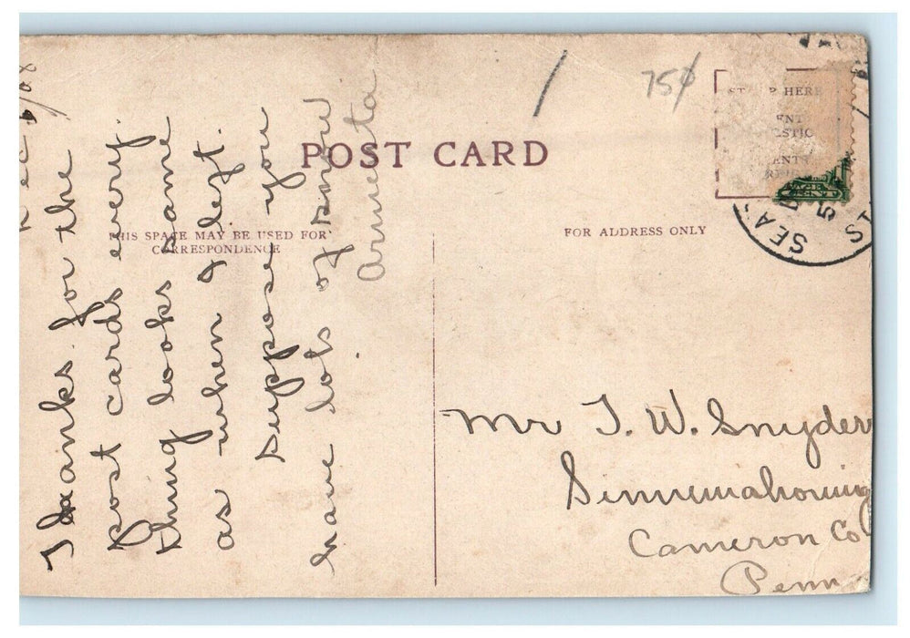 c1910's Machinery Hall A.Y.P Exposition Seattle Washington Antique Postcard