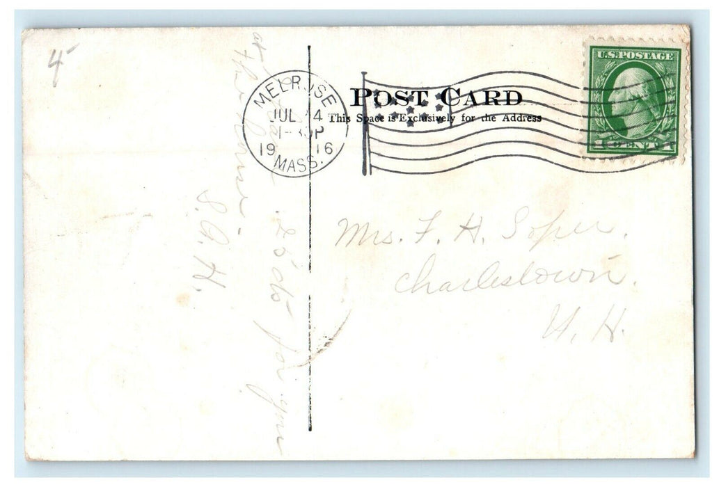 1916 Ezra Vinton Homestead, Melrose Highlands Massachusetts MA Postcard