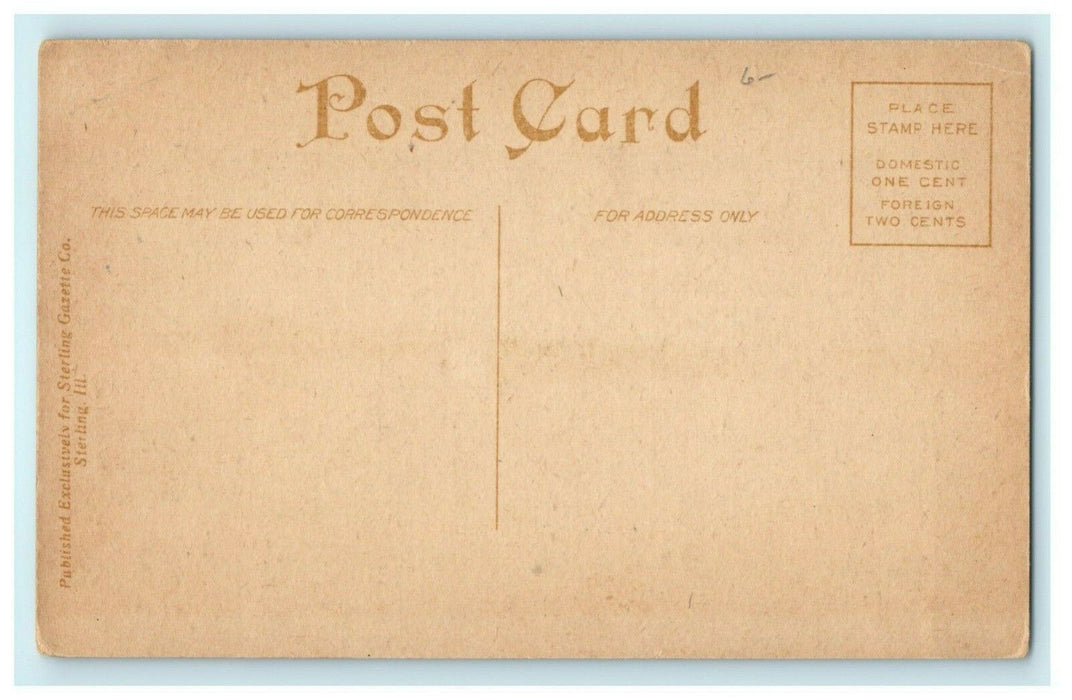 Rock River Bridge Erie Illinois c1910 Vintage Antique Postcard