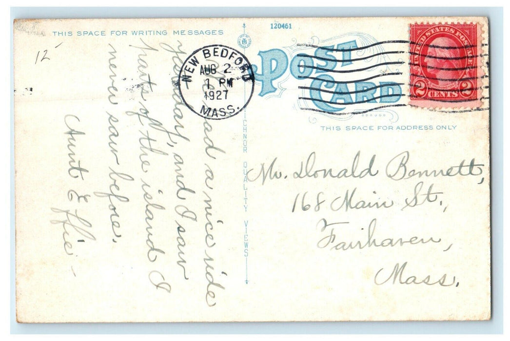 1927 View Of Breakers House Nantucket Massachusetts MA Posted Vintage Postcard