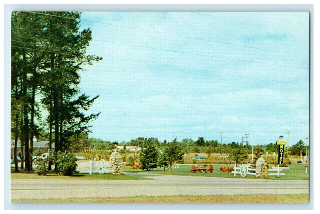 c1960 Grand Motel, Pembine Wisconsin WI Advertising Unposted Postcard