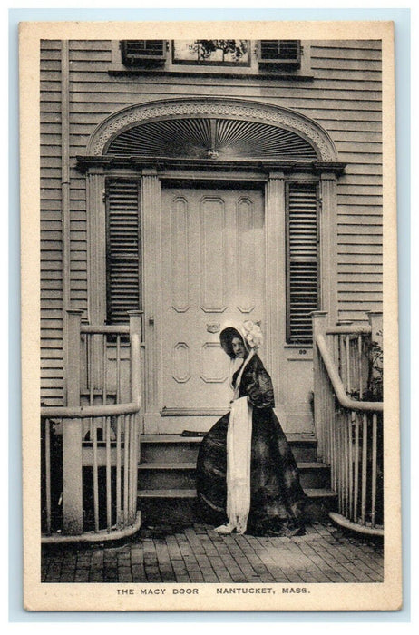 c1910 The Macy Door Nantucket Massachusetts MA Unposted Antique Postcard