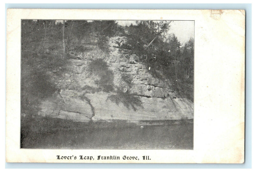 Lover's Leap Franklin Groove Illinois c1905 Vintage Antique Postcard