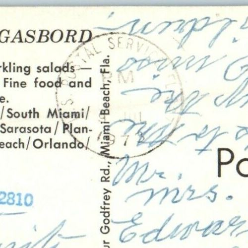 1973 Sweden House Smorgasbord Restaurant Orlando Florida FL Vintage Postcard