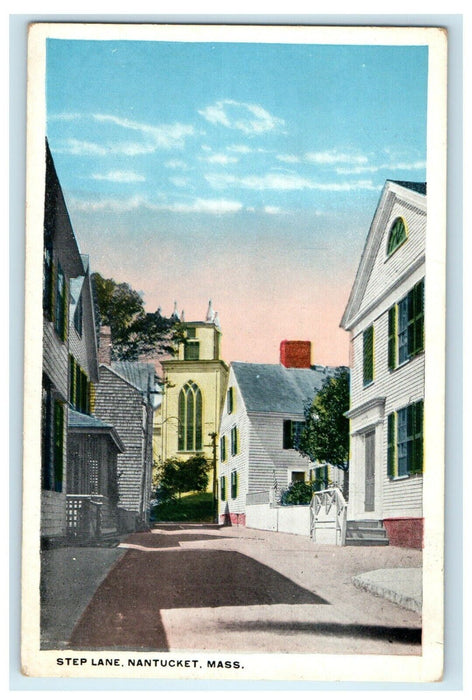 View Of Step Lane Home Nantucket Massachusetts MA Unposted Postcard