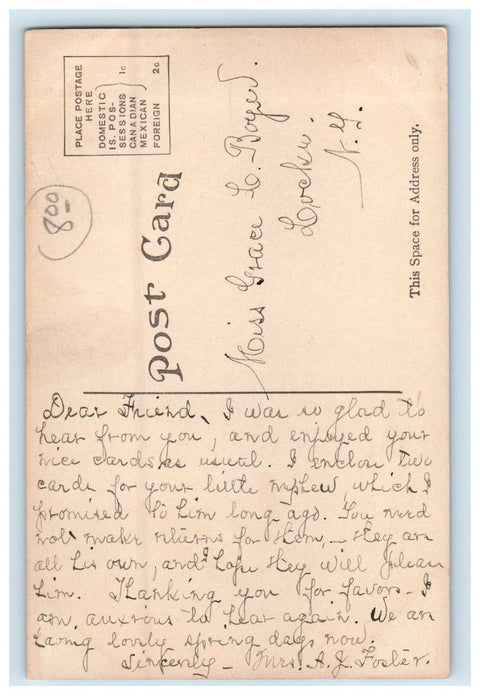 c1910's Methodist Episcopal Church Peotone Illinois IL Posted Antique Postcard
