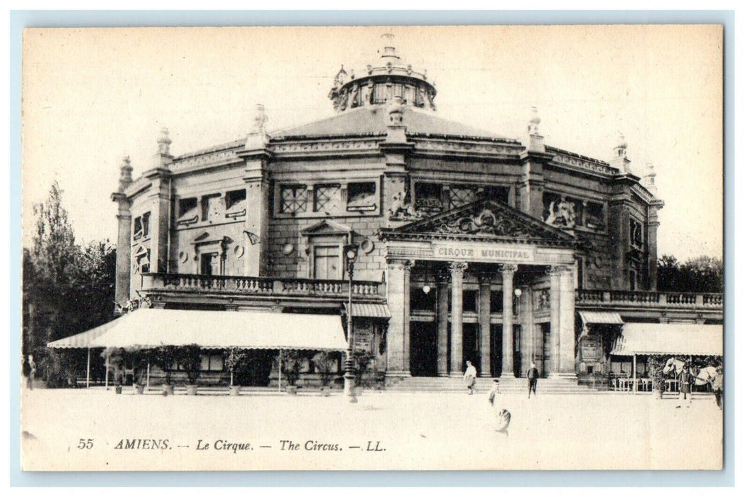 c1910's Amiens Le Cirque Municipal Building The Circus France Postcard