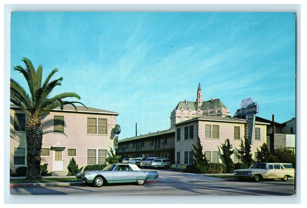 c1950 At-Ocean Motel, Long Beach 2 California CA Advertising Postcard
