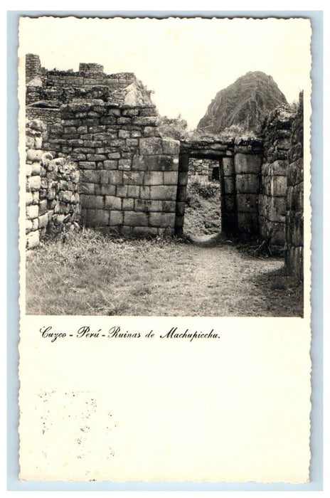 View Of Machu Picchu Lima Peru RPPC Photo Posted Vintage Postcard