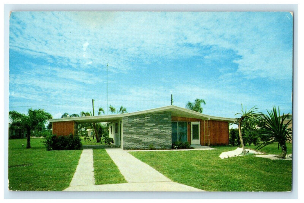 c1950's The Century Home At Bayshore Gardens On Sarasota Bay Florida FL Postcard