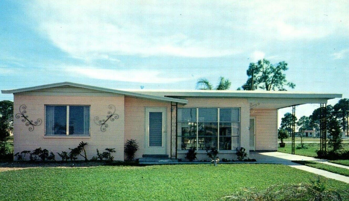 c1950's The Century Home At Bayshore Gardens On Sarasota Bay Florida FL Postcard
