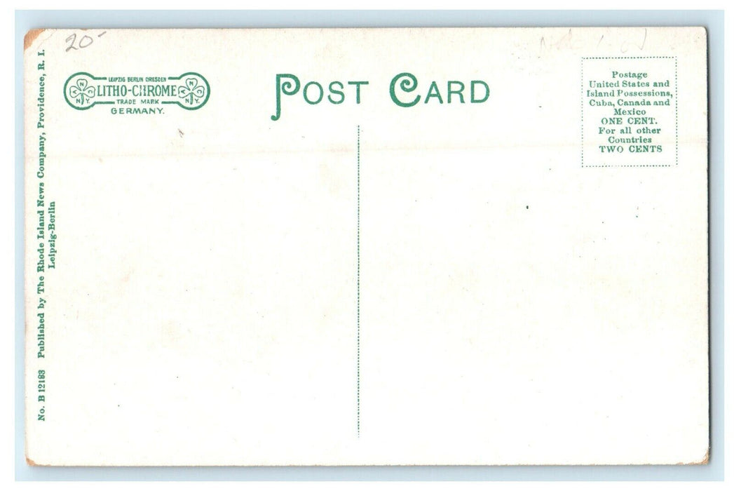 1913 Scene at Weld Square, New Bedford, Massachusetts MA Postcard